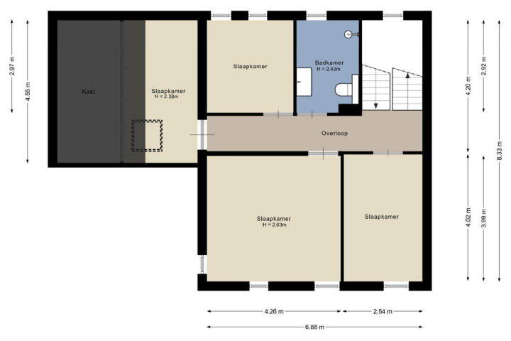Plattegrond – Van Slootenstraat 6, Nijkerk