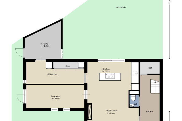 Plattegrond – Van Slootenstraat 6, Nijkerk