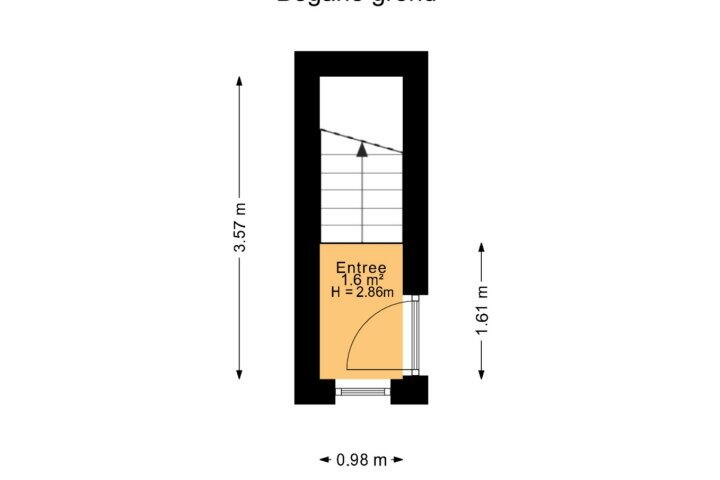 Plattegrond – Van Swinderenstraat 23 B, Groningen