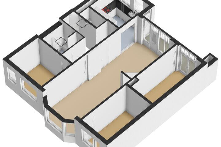 Plattegrond – Van Swinderenstraat 23 B, Groningen