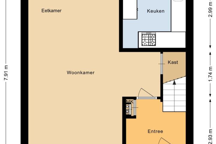 Plattegrond – van Teylingenlaan 32, Heerhugowaard