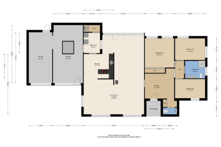 Plattegrond – Van Veen's park 38, Smilde