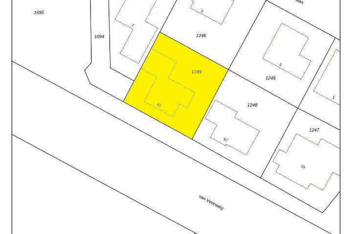 Plattegrond – van Veenweg 65, Heerhugowaard
