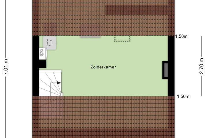Plattegrond – Van Veldekelaan 27, Roosendaal