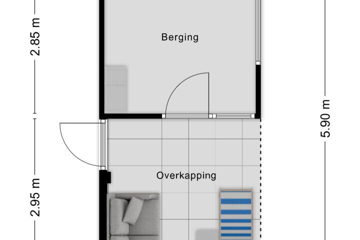 Plattegrond – Van Veldekelaan 27, Roosendaal