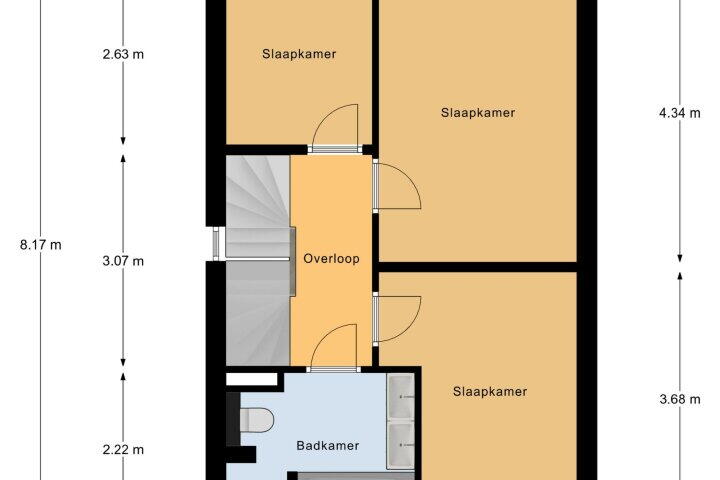 Plattegrond – van Voornestraat 14, Rucphen