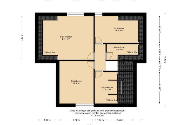 Plattegrond – van Wijlickshove 65, Lottum