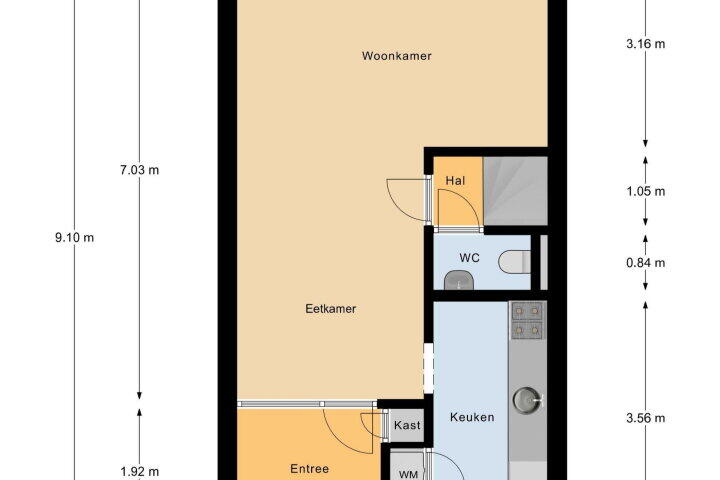 Plattegrond – Vecht 11, Lelystad