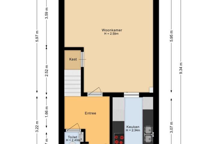 Plattegrond – Vecht 34, Lelystad