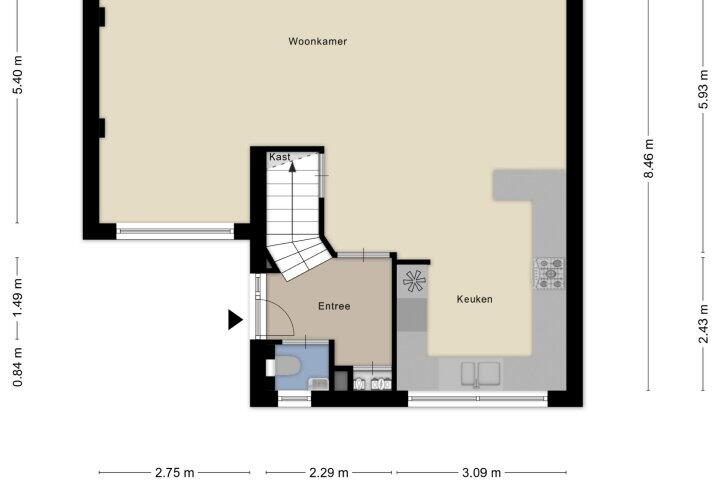 Plattegrond – Vecht 44, Zeewolde
