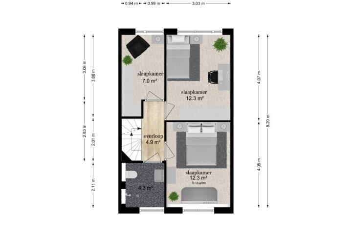 Plattegrond – Vechtsteen 35, Wijk bij Duurstede