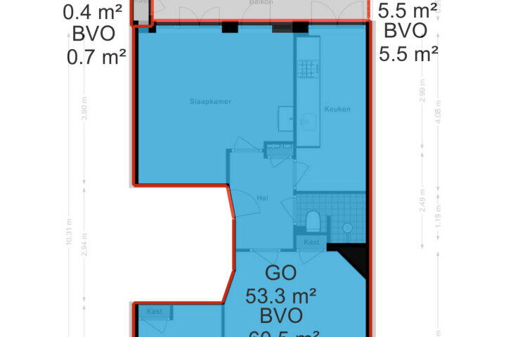 Plattegrond – Vechtstraat 110 2, Amsterdam