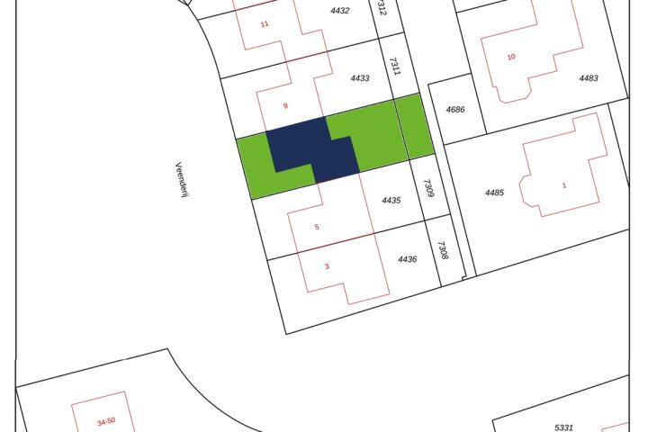 Plattegrond – Veenderij 7, Tolbert