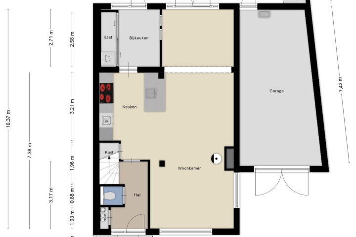 Plattegrond – Veenhof 1503, Wijchen