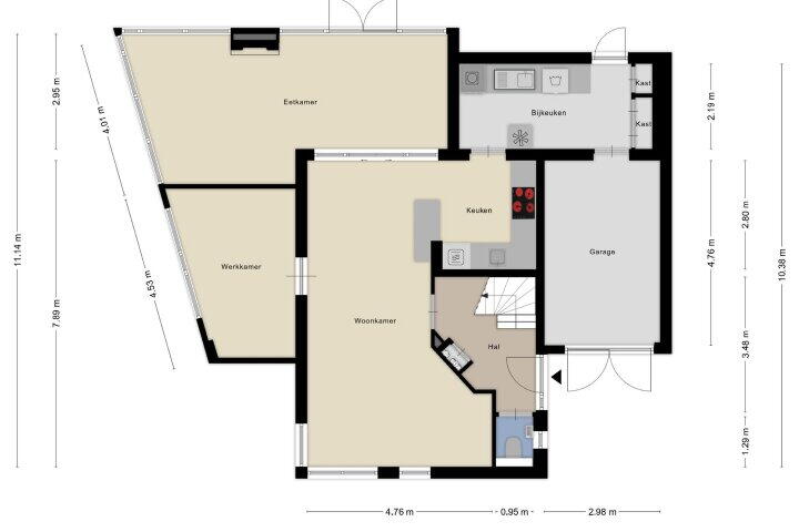Plattegrond – Veenhof 2214, Wijchen