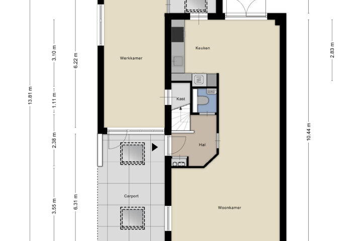 Plattegrond – Veenhof 2373, Wijchen