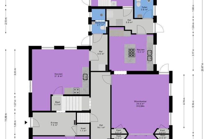 Plattegrond – Veenhoopsweg 59, Smilde