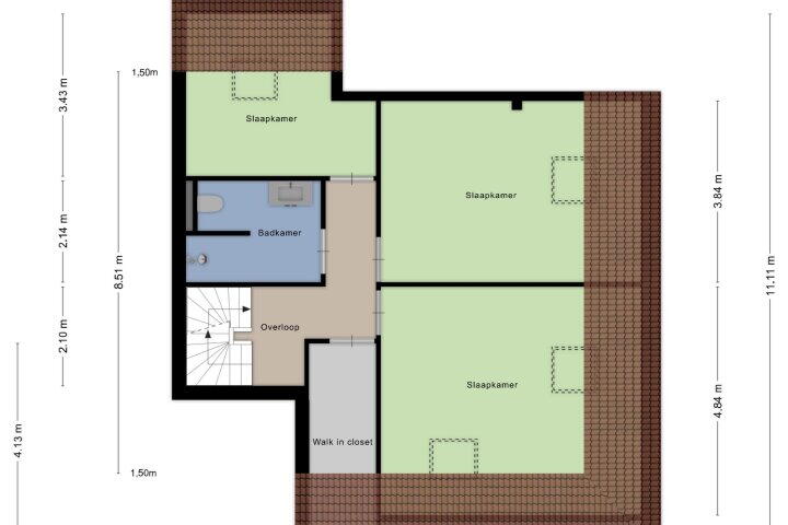 Plattegrond – Veenhuizerhof 8, Wapse