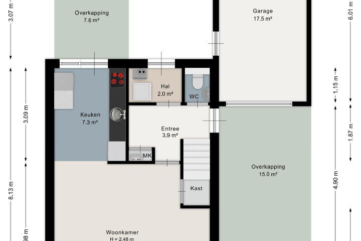 Plattegrond – Veenlanden 18, Steenwijk