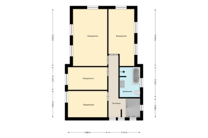 Plattegrond – Veentjesweg 25, Diever