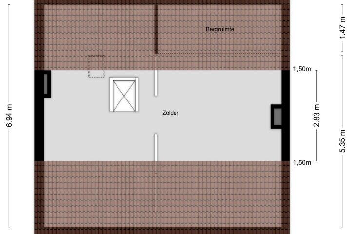 Plattegrond – Veldekelaan 45, Beek