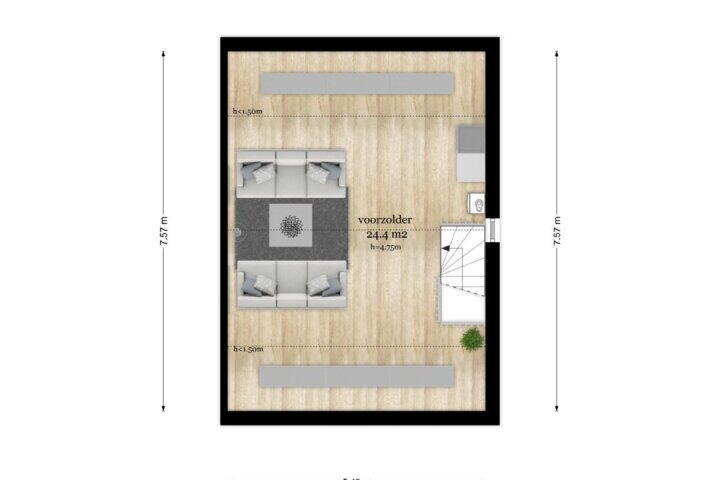 Plattegrond – Veldoven 20, Wijk bij Duurstede