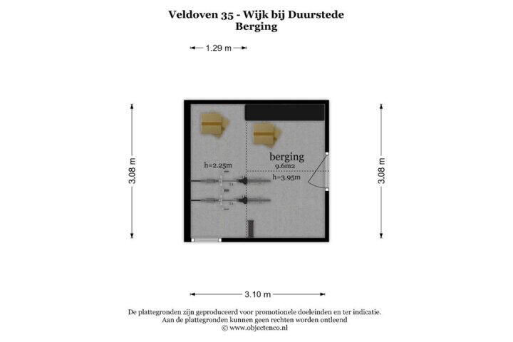 Plattegrond – Veldoven 35, Wijk bij Duurstede