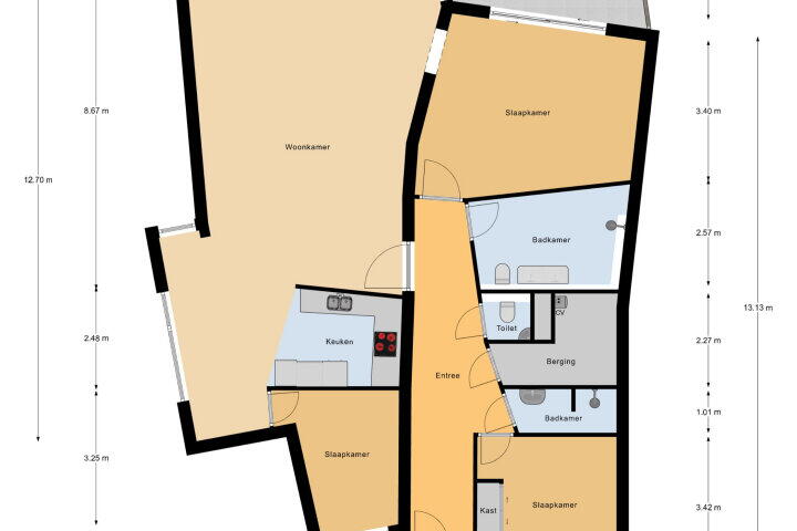 Plattegrond – Veldzigt 86, Oostkapelle