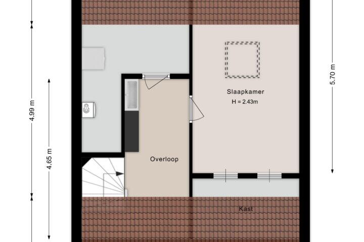 Plattegrond – Veneweg 292 099, Wanneperveen