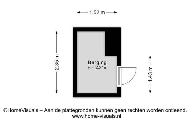 Plattegrond – Veneweg 292 099, Wanneperveen