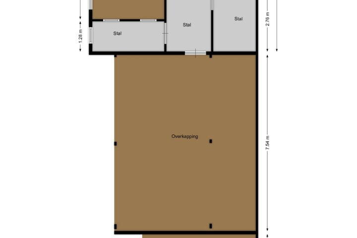 Plattegrond – Veneweg 52, Wanneperveen