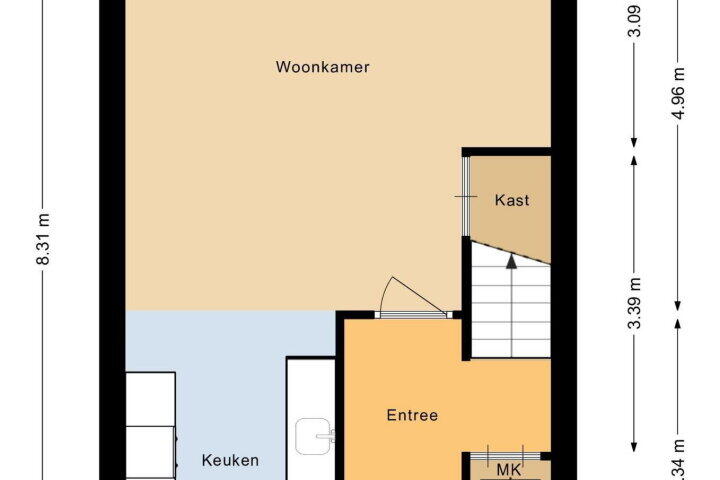 Plattegrond – Vera Bondamtuin 22, Heerhugowaard