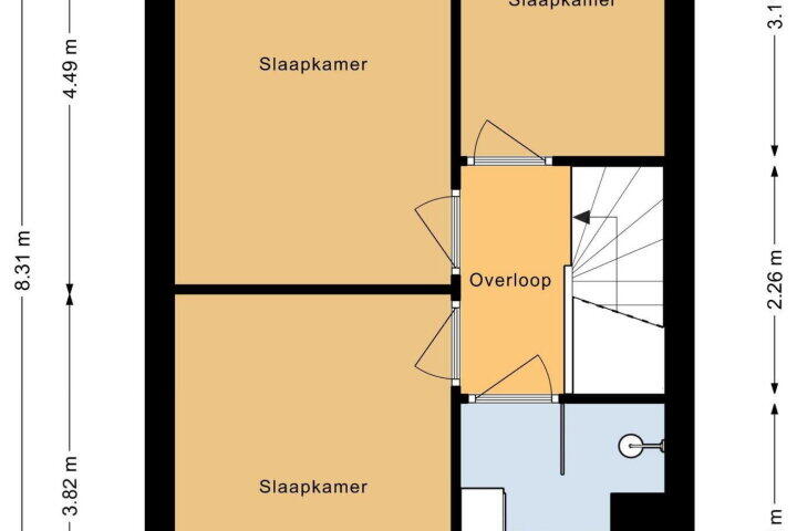 Plattegrond – Vera Bondamtuin 22, Heerhugowaard