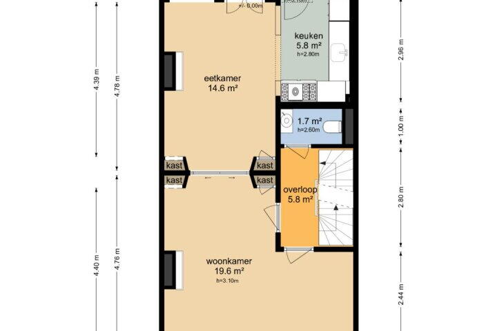 Plattegrond – Verlengde Nieuwstraat 31, Groningen