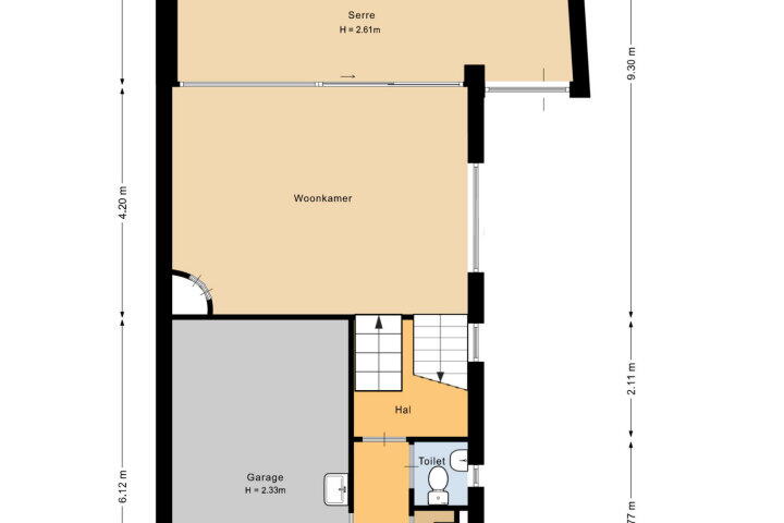 Plattegrond – Verwestraat 18, Sint-oedenrode