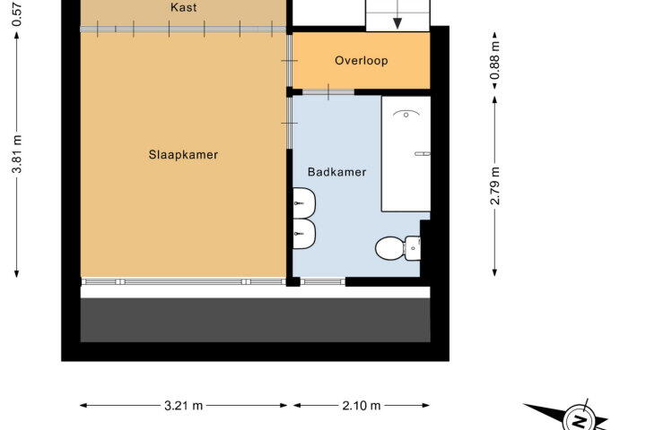 Plattegrond – Verwestraat 18, Sint-oedenrode