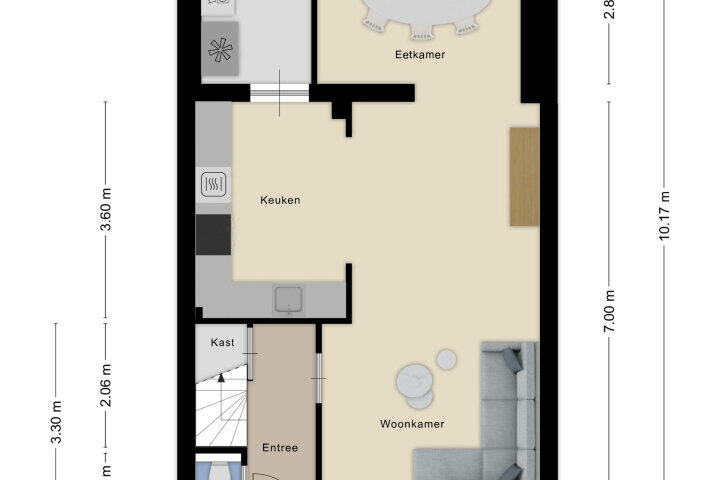 Plattegrond – Verweylaan 16, Roosendaal