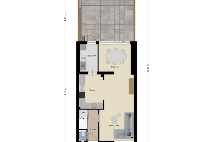 Plattegrond – Verweylaan 16, Roosendaal