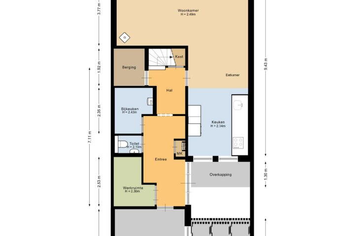 Plattegrond – Verzetslaan 31, Meppel