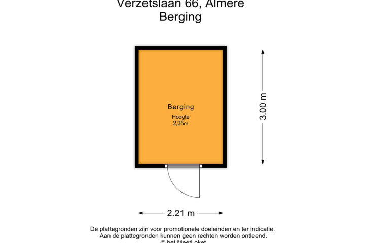 Plattegrond – Verzetslaan 66, Almere