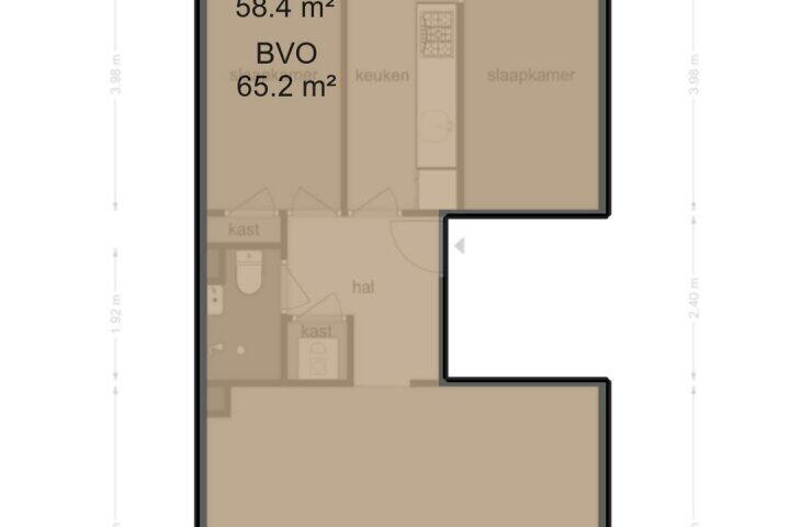 Plattegrond – Vespuccistraat 99 1, Amsterdam
