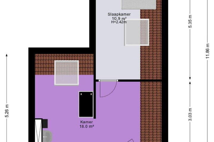 Plattegrond – Vestdijklaan 452, Groningen