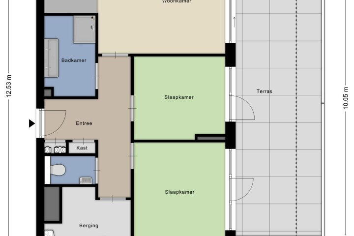 Plattegrond – Victor Beermannhof 8, Lent