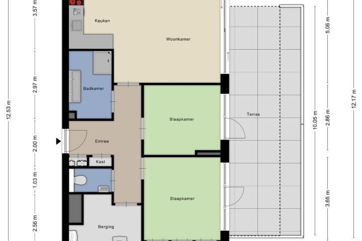 Plattegrond – Victor Beermannhof 8, Lent