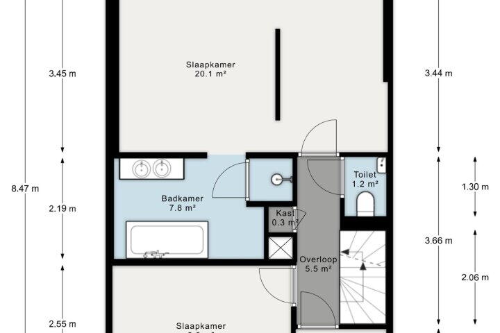 Plattegrond – Vierlingsbeeklaan 64, Amstelveen