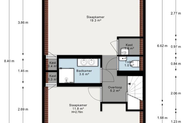 Plattegrond – Vierlingsbeeklaan 64, Amstelveen