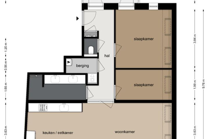 Plattegrond – Vierwindenstraat 143, Amsterdam