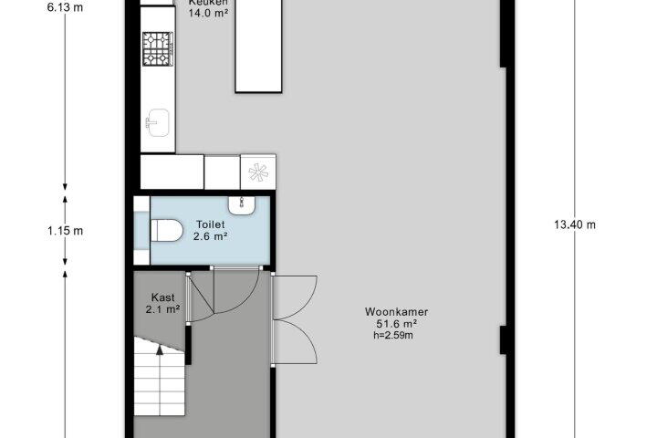 Plattegrond – Vijverhoef 50, Amsterdam