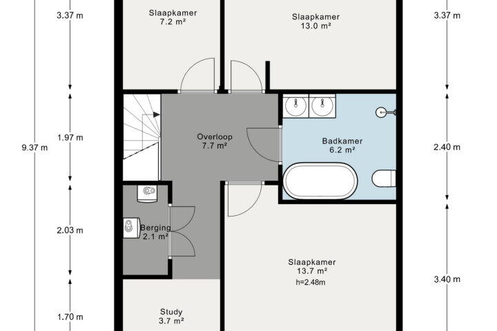 Plattegrond – Vijverhoef 50, Amsterdam