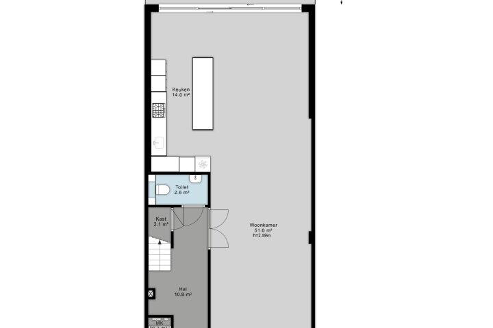 Plattegrond – Vijverhoef 50, Amsterdam